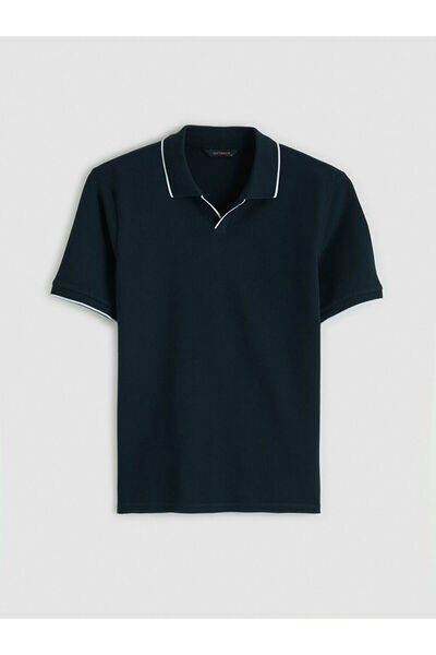 LC Waikiki Ανδρικό μπλουζάκι Navy Blue Polo Collar