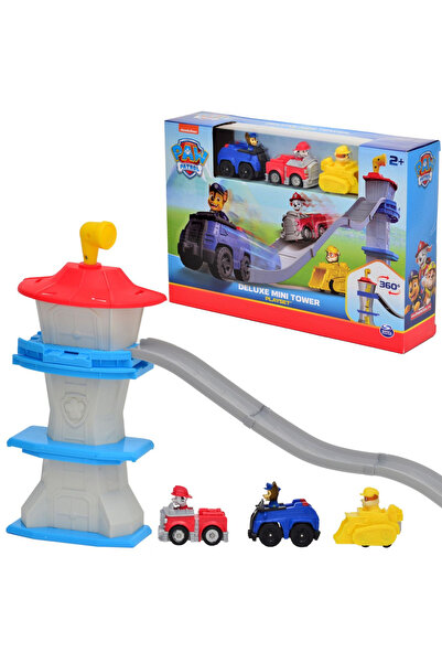 mattel Paw Patrol mini tower deluxe playset with figures and cars