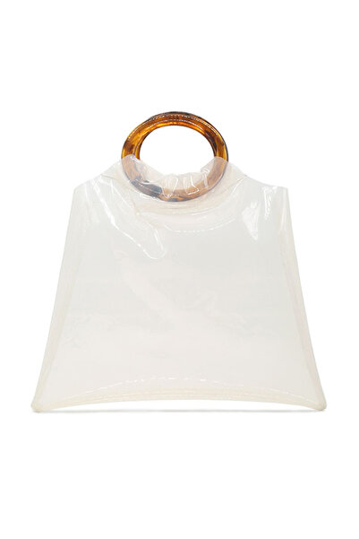 london Rag Women White Premium tote bag with round handle