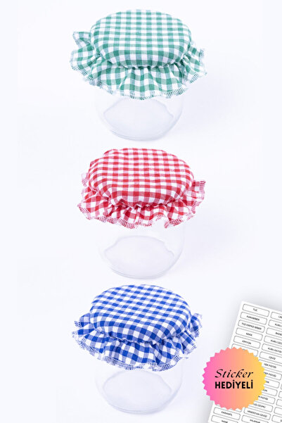 Bimotif 18 Pieces, 3-Color Jar Lid Decorations, Red, Blue, and Green (with St...