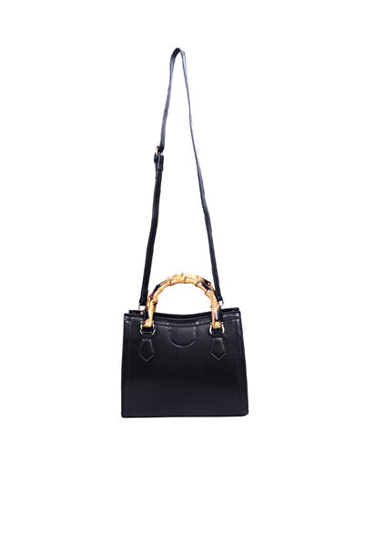 london Rag Women Black Cane Handle Hand Bag
