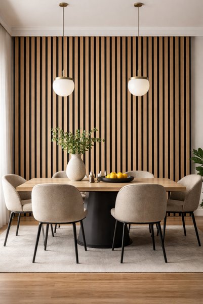 Akupanel Plus 60x245 Cm Gold Renk Akustik Ahşap Duvar Paneli