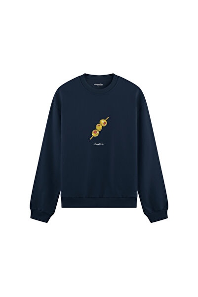 The Lucid Lab Extra Dirty Oversize Sweatshirt - Navy Blue