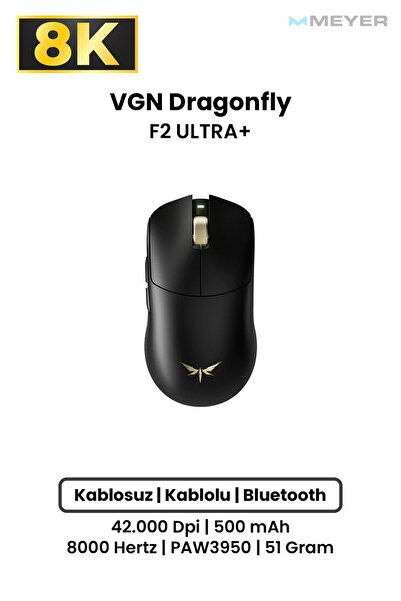 Meyer Gaming VGN Dragonfly F2 Ultra+ Ultra-Lightweight 8K Wireless Gaming Mouse