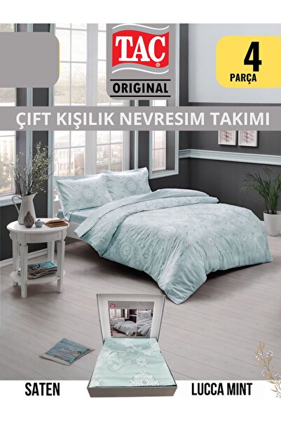 Taç Lucca MINT Pamuk Saten Çift Kişilik Nevresim Takımı