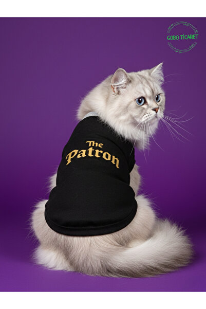 Gobo The Patron Desenli Kedi ve Köpek Kıyafeti–Sevimli Evcil Hayvan Tişörtü Elbisesi , Farklı Renkler