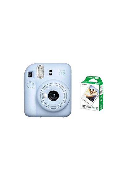 Instax Mini 12 Instant Film Camera Pastel Blue + Pack 10 Film