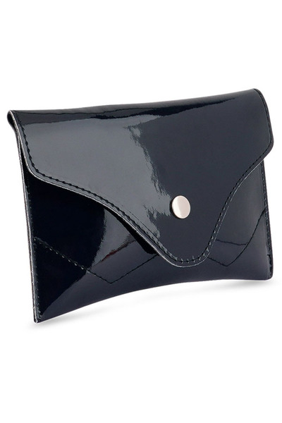 london Rag Women Black Patent Envelop Fanny Pack
