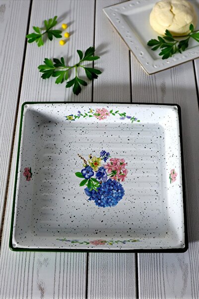 İnci Emaye صينية فرن مستطيلة بدون طلاء مقاس 34×37 سم