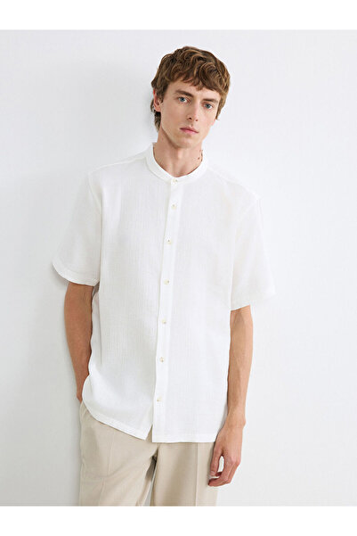 LC Waikiki Ανδρικό πουκάμισο GiyÇık Store den Ecru Regular Fit Muslin