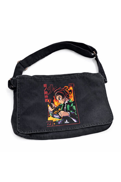 DEEFWEAR Unisex anime Štampano Y2K poštar Torba – Podesiva traka komad – dnev...