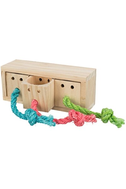Trixie Jucărie de strategie pentru rozătoare, Trixie, Cub, Lemn, 15x5,5x6 cm