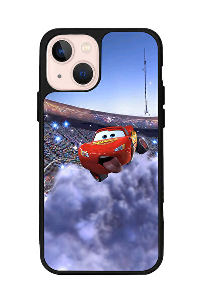 BGAKSESUAR iPhone 13/14 Uyumlu Şimsek McQueen Tasarımlı Glossy Premium Kılıf