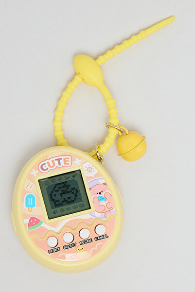R&B Unisex Yellow Electronic Game Keychain