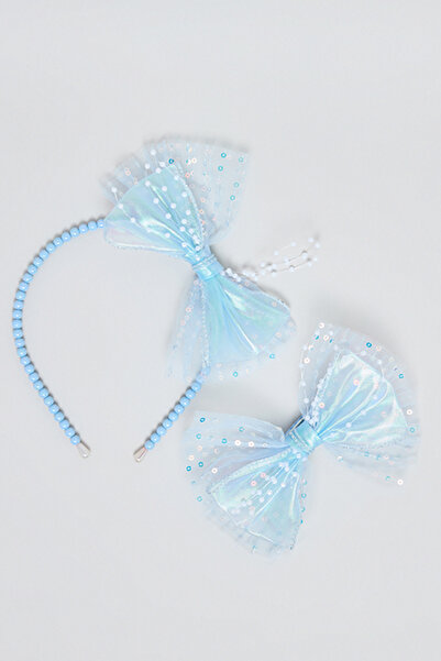 R&B Girl's Blue Hairband & Hairclip Set