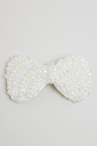 R&B Women's Cream Embellished Hairclip