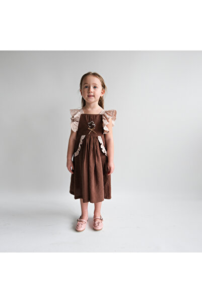 Coolimino Straped Ruffle Detail Girls' Dress