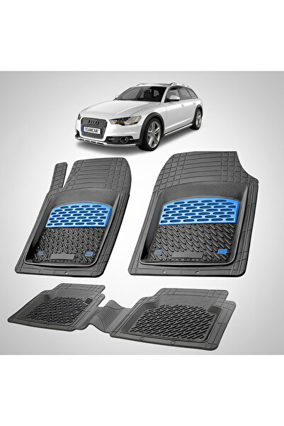 TEAMCAR Πατάκια δαπέδου από καουτσούκ για Audi A6 C7 Allroad, συμβατά με Allr...