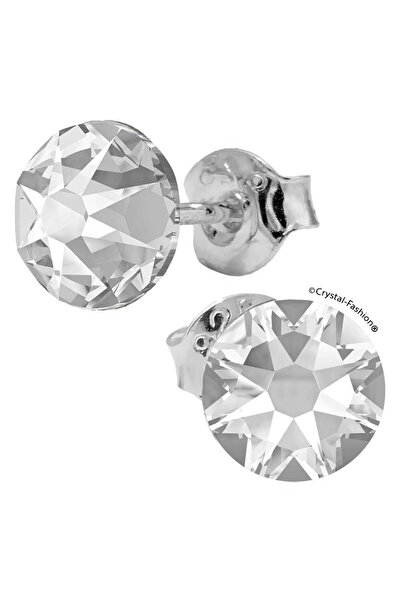 Crystal-Fashion® Silver Earrings with Clear Crystal