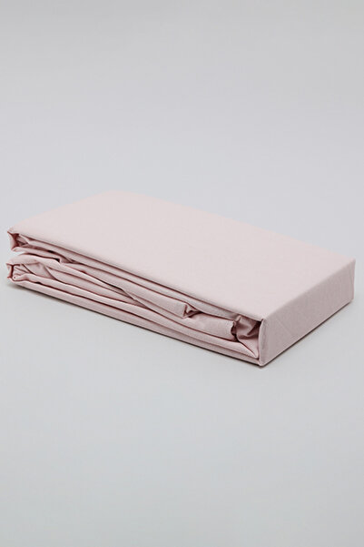 R&B Unisex Pink Solid Fitted Bedsheet, 90x190+25cm