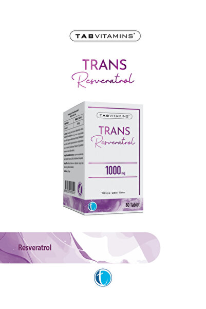 Tabvitamins Trans Resveratrol 30 Tablet Takviye Edici Gıda
