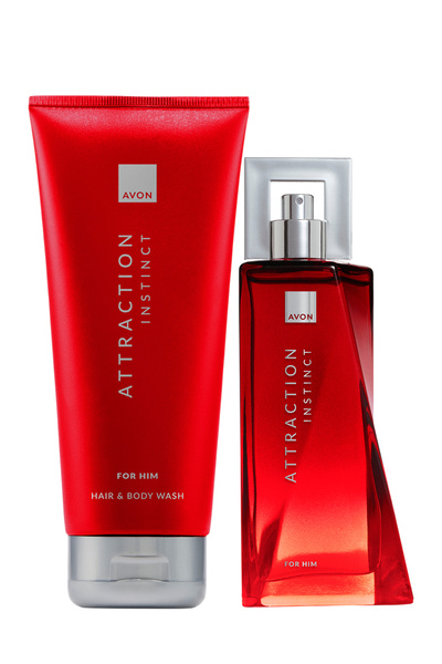 AVON Attraction Instinct Erkek Parfüm ve Saç ve Vücut Şampuanı Paketi