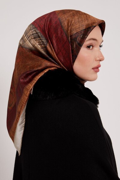 Levidor Classic Striped Pattern Sparkling Crystal Scarf