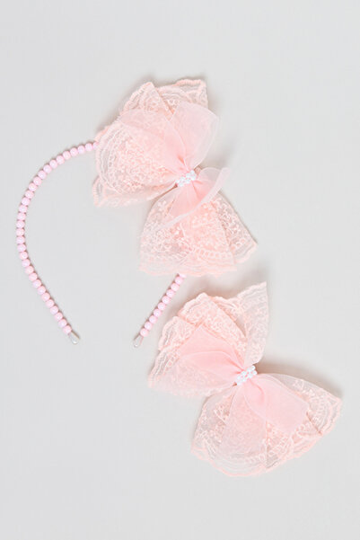 R&B Girl's Pink Hairband & Hairclip Set