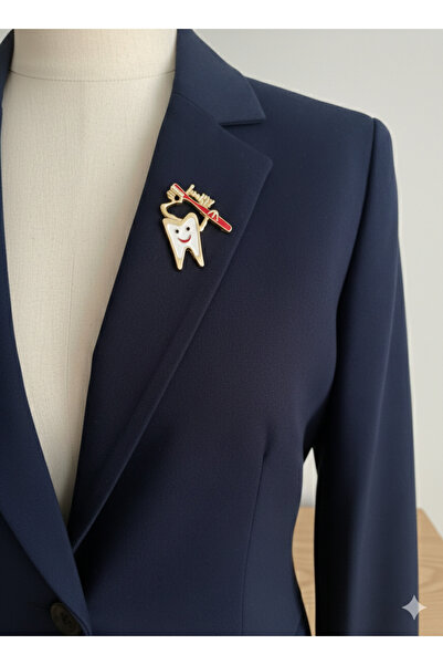 Hüma Butik Takı & Aksesuar Diş ve Diş Fırçası Figürlü Çelik Broş – Eğlenceli ...