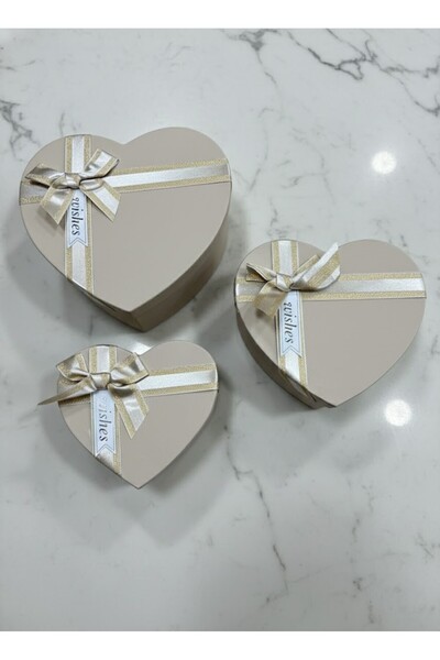 VESTA Concept 3'lü Kalp Şeklinde Hediye Kutusu Seti - Sevgililer Günü, Doğum ...