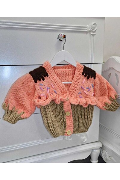 hobilanka Hand-Knitted Baby Cardigan, Please Pay Attention to the Measurements.