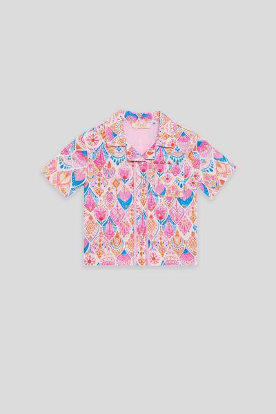 GB Baby BG Store Kız Bebek Desenli Gömlek