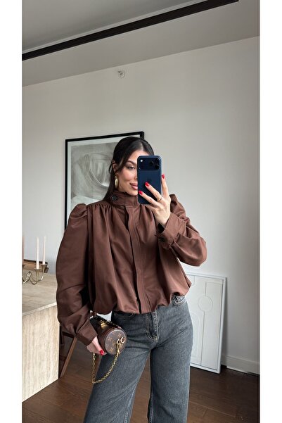 sinemkivanc co OMUZ DETAYLI DİK YAKA TRENÇKOT