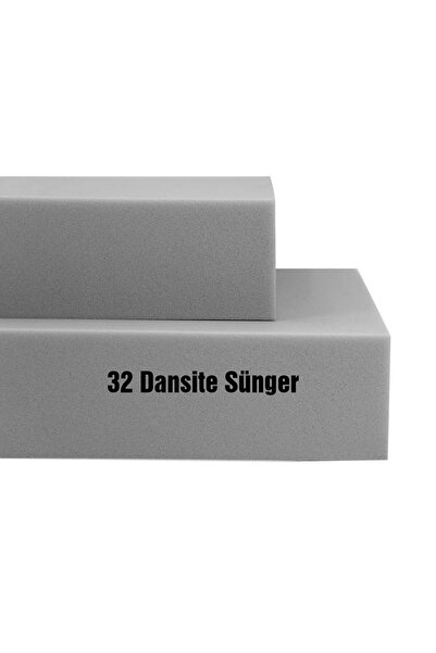 32 DNS Hard High Density Grey Sponge - 10 cm Thickness - Hard Mattress, Seat and Cushion Sponges