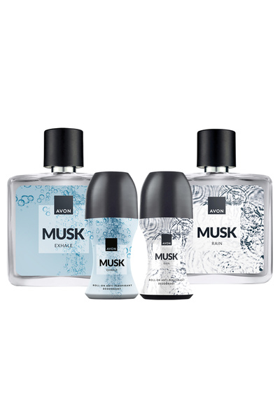 AVON Musk Rain Musk Exhale Erkek Parfüm ve Rollon Paketi