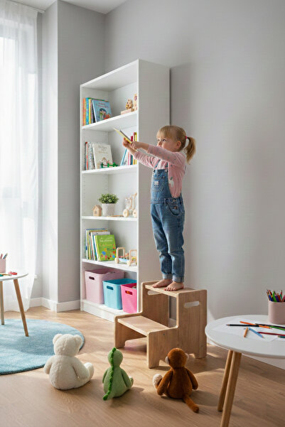 ROZİTOYS Ahşap Yükseltici Basamak Tabure