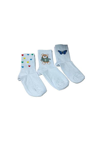 Ervo Reklam Illustrated Socks 3 Pairs Price for Size 36