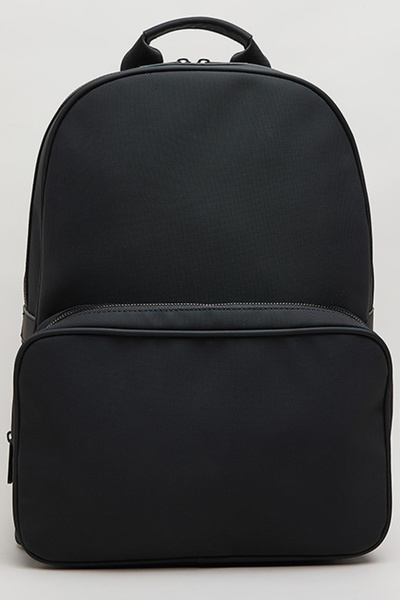 R&B Men's Black Solid Zip-Around Backpack