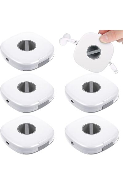 The Bros 6 قطع من منظم كابلات الشحن القابل للسحب، حامل كابل الهاتف، منظم كابل...