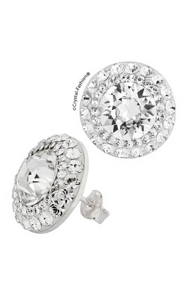 Crystal-Fashion® Silver England Queen Earrings