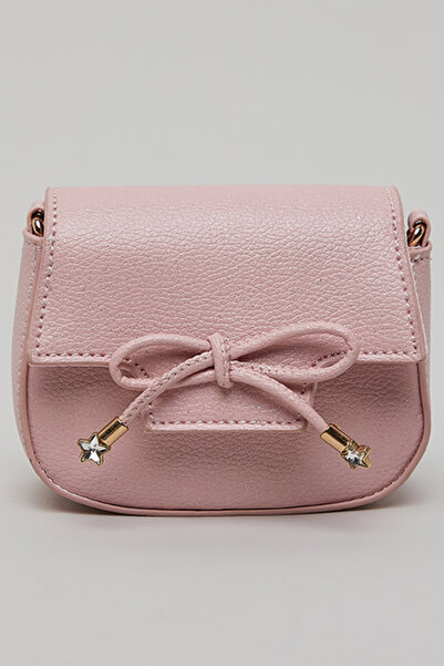 R&B Girl's Pink Textured Flap Crossbody Bag
