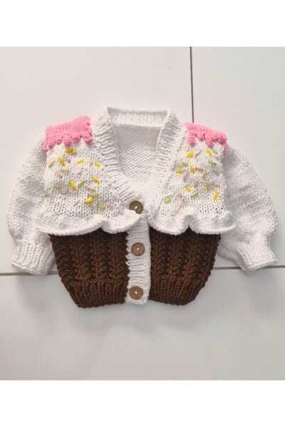 hobilanka Hand-Knitted Baby Cardigan, Please Pay Attention to the Measurements.