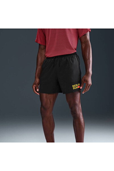 Nike Stride Erkek Siyah Koşu Şortu