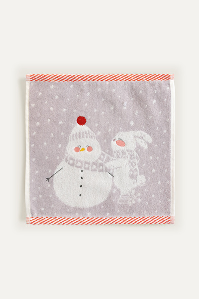 Casadora Baby Snow Lilac 100% Organic Cotton My First Towel - 30X30Cm