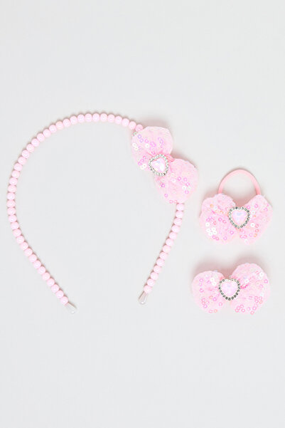R&B Girl's Pink Hairband & Hairclip Set