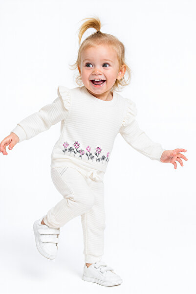Stylein Baby Girl Floral Embroidered 2-Piece Set