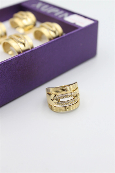 Generic Brand Box of 6 Xuping Rings - Gold