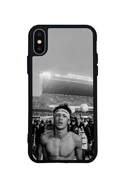 SCALETA CASE iPhone X / iPhone XS Uyumlu Neymar JR Tasarımlı Glossy Mat Siyah...
