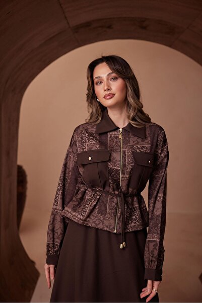 VOICTEC Set bluză și fustă de calitate premium, cu detalii din țesătură dublă