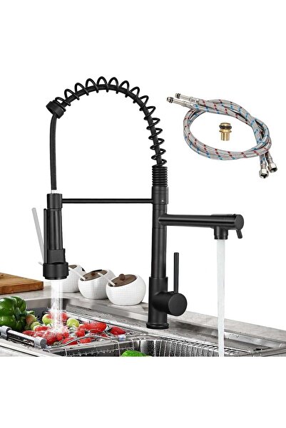 OEM Baterie de bucătărie, cu o singură manetă, 360 de grade, oțel inoxidabil